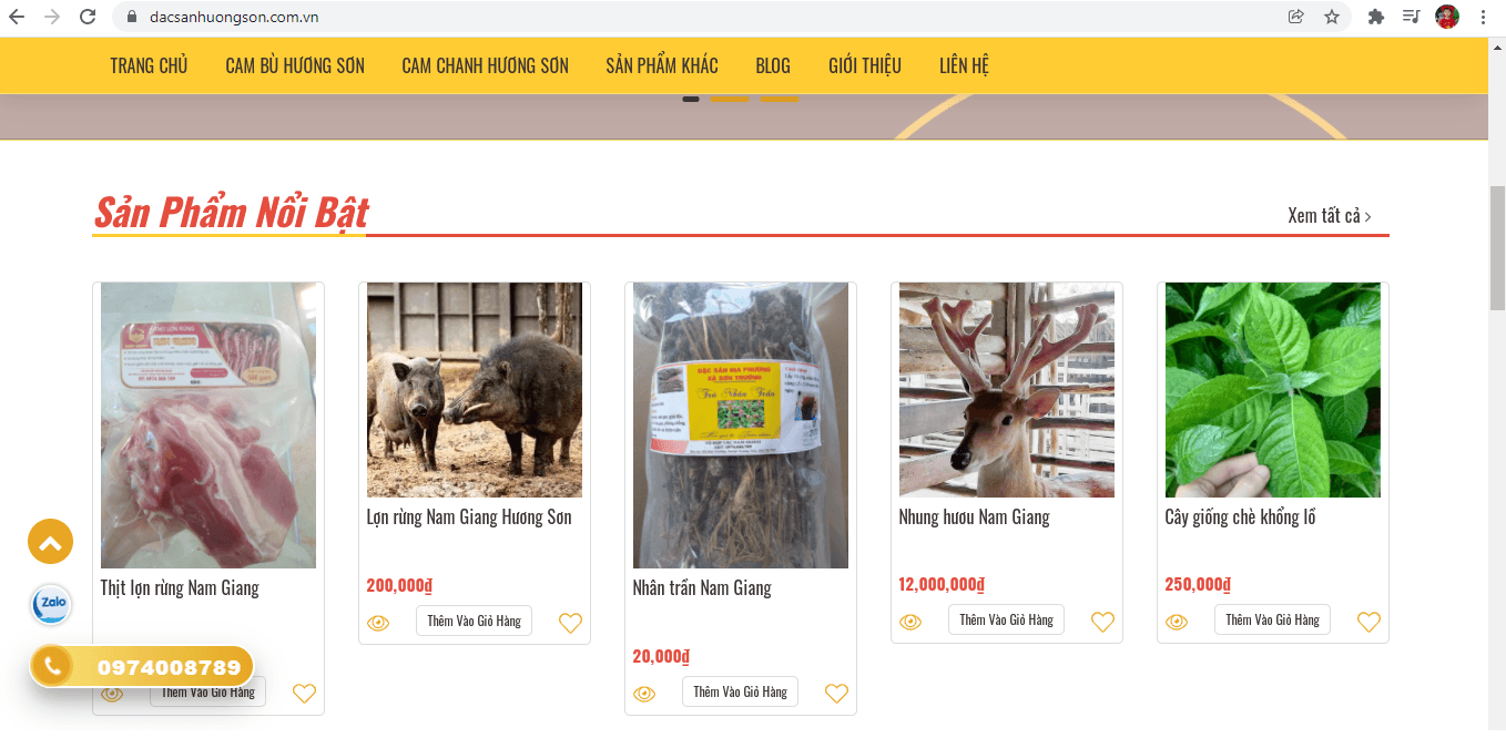 website tmđt nông nghiệp