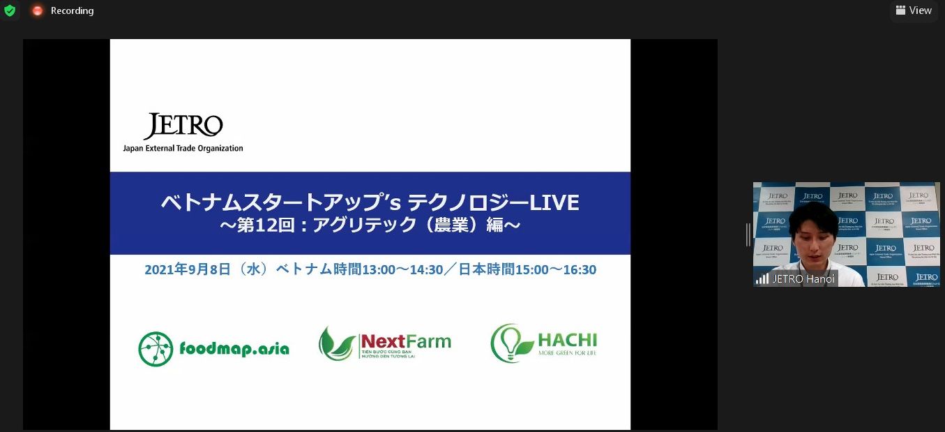 NextX thuyết trình tại buổi tọa đàm với Doanh nghiệp Nhật do Tổ chức Jetro tổ chức 08/09/2021