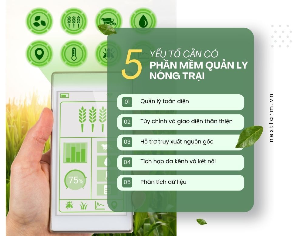 Yêu tố cần có khi lựa chọn phần mềm quản lý trang trại nông trại